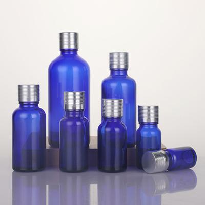 China 5ml 10ml 15ml 20ml 30ml 50ml 100ml Essential Oil Bottle Dark Blue Glass Shade Tincture Bottle Cosmetic Dropper Packaging for sale