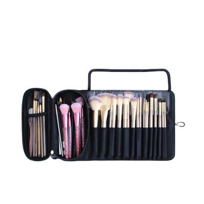 China Folding Makeup Brush Bag Fashion Nylon Makeup Brush Bag Packaging Bags For Cosmetics for sale