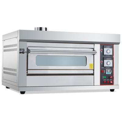 China Gas Single Deck Home Commercial Bread Baking Oven Single Deck Home Commercial High Efficinency Economical Type Oven for sale