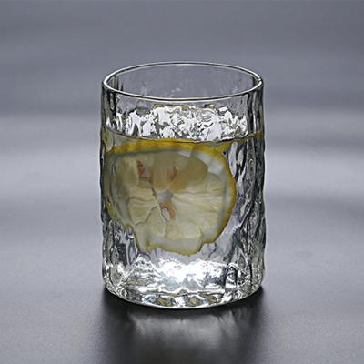 China Whiskey glass durable heat resistant hammered beer glass, for bars, durable for sale