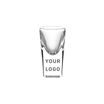 China Personality Safe Packing Custom Print Glassware Bullet Cup Glass Shot Glasses Handmade With Cheap Price for sale