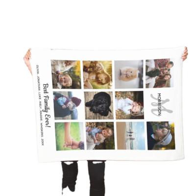 China Anti-pilling Perfect Size In Blank Blank 100%Polyester Check Photo Blanket Sublimation Customized Cover for sale