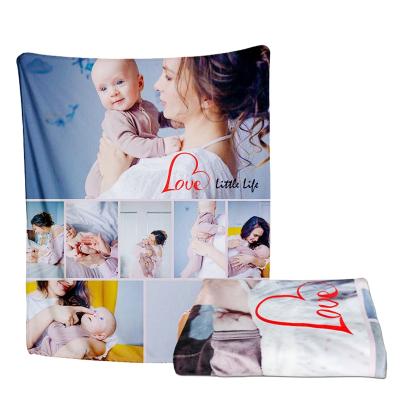 China Lovely Anti-Pull Supplier Blanket Sublimation Baby Blanket For Comforter Mink Flannel Blanket With Photo for sale