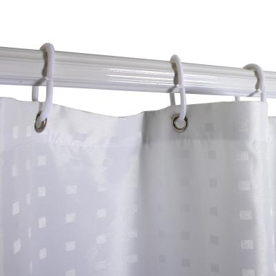 China CLASSIC factory direct custom made polyester white shower curtain 140GSM for hotel shower curtain liner curtain for sale