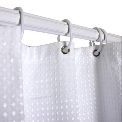 China 220GSM CLASSIC Waffle Waterproof Shower Curtain 72x72/72x84inch With Clip for sale