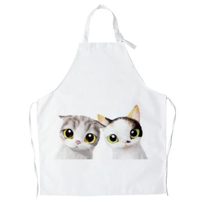 China Promotional Custom Printed Logo Apron Kitchen Art Cleaning Apron For Adults for sale