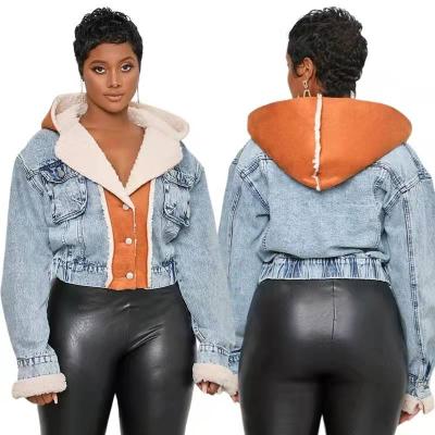 China Fashionable Hot Sale Winter Coat Women's Warm Hoodies Plus Size Jackets Jean Fur Coats Ladies Wear for sale