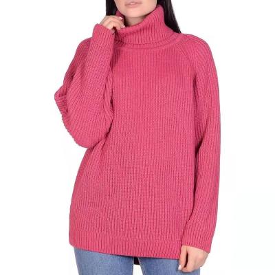 China High Quality Hot Selling Women's Winter Breathable Clothes Fashion Candy Color Oversized Turtle Neck Knit Women's Sweaters for sale