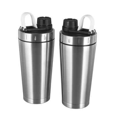 China 500ml/17oz PORTABLE Customize Logo Protein Powder Shake Cup Stainless Steel Outdoor Sport Water Bottle Double Wall Vacuum Insulated for sale