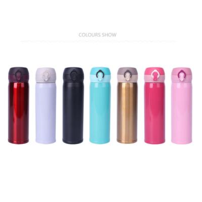 China Double Wall PORTABLE 304 Stainless Steel Straight Vacuum Bouncing Bottle Insulation Bottle Creative Bouncing Lid for sale