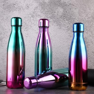 China PORTABLE New Color Cola Bottle Vacuum Stainless Steel Vacuum Flask / Outdoor Sports Bottle Electroplating Manufacturer for sale