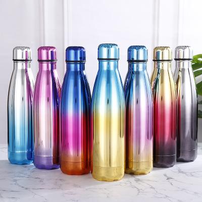 China 304 Stainless Steel Vacuum Thermos Bottle PORTABLE Drinking Climbing Thermos Plating Custom Cola Bottle for sale