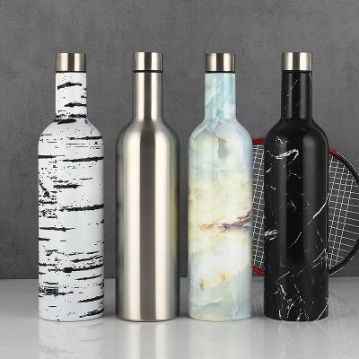 China Outdoor Vacuum Wine Flasks Water Bottle Thermos Offensive Minimalist 500ml Double Wall Stainless Steel Heat With Bpa Free Lid for sale