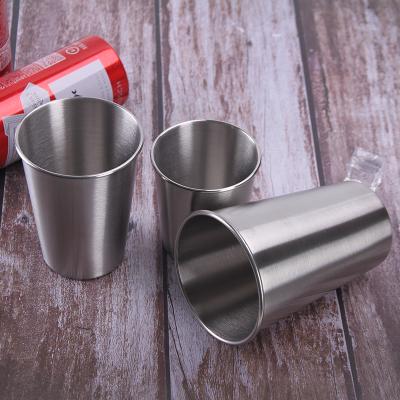 China Disposable 12OZ Stainless Steel Water Tumbler Pint Cup With Single Wall Straw for sale