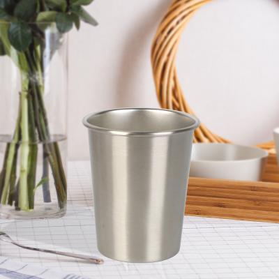 China Custom Disposable Single Wall Sports Drinking Cup Metal Mug Beer Metal Mug Stainless Steel Tumbler Disposable Mug for sale