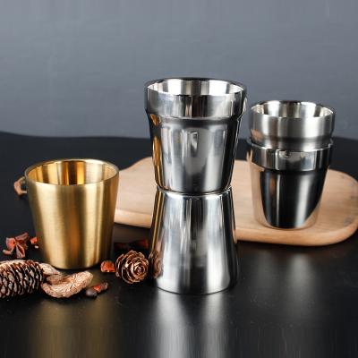 China Wholesale Disposable Termos Coffee Cups Travel Beer Mug Double Wall Stainless Steel Tumbler 6oz 8oz 10oz for sale