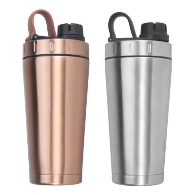 China PORTABLE 17oz Exercise Training Customize Logo Food Grade Metal Outdoor Sport Mug Bottle Double Wall Vacuum Insulated 500ml/17oz for sale