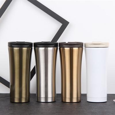 China 304 Stainless Steel Vacuum Flask Fashion PORTABLE Car Accompanying Tumbler Double Wall Insulated Coffee Mug for sale