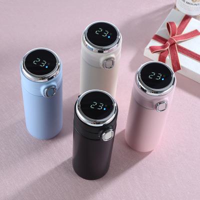 China PORTABLE Dual Wall Vacuum Smart LED Temperature Display Stainless Steel Thermos Gift Bottle Customize Student Women Men Bottle for sale