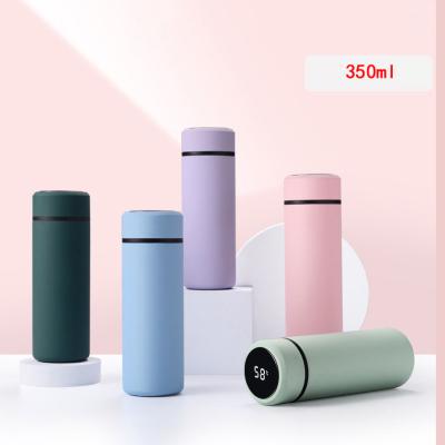 China 304 Stainless Steel Painting Smart Temperature Thermos Water Bottle Display PORTABLE Rubber Business Gift Drinking Bottle for sale