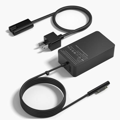 China New Design LAPTOP US 44W Outdoor Laptop Charger, 15V 2.58A with 1A USB Port for Microsoft Surface PUT 2/3 for sale