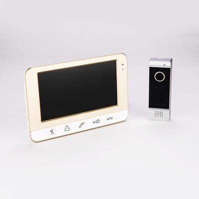 中国 7 Inch TFT LCD Door Bells Unlocking Monitoring Fhd Video Door Phone Intercom Hands-free Video Door Phone Intercom 販売のため