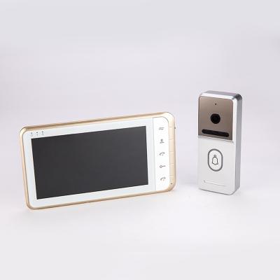 中国 Video Recording Unlocking Wifi Door Camera Wide Angle Night Vision Smart Video Doorbell 4 Wire Intercom System 販売のため