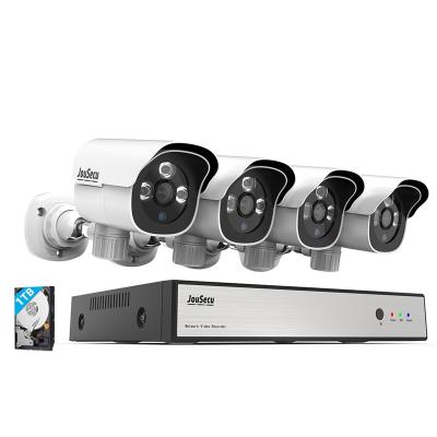 중국 5mp 8ch Poe Security Camera System With 4pcs Ip Surveillance Camera 8ch 4kh.265+ Poe Nvr Poe System 판매용