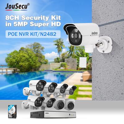 China Security Camera System Poe Nvr Kit Remote View 5MP IP Camera Poe Camera System Outdoor Indoor 8MP 8ch Nvr Poe for sale