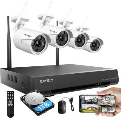 China Wifi Wireless Camera Kit 8CH 1080P NVR Security Camera System Kit 65ft Night Vision 1TB HDD Wireless Nvr Kit Te koop