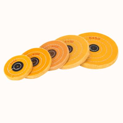 China Dental Lab Yellow Cotton Dental Lab Wheel Cloth Polishing Polishing Wheel for sale