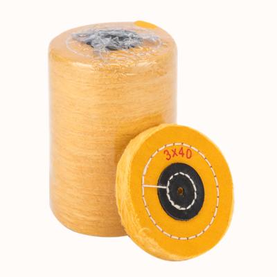 China Dental white /yellow color dental lab dental lab polishing Buff Brush Wheel Soft Cotton hot sale in Russia for sale