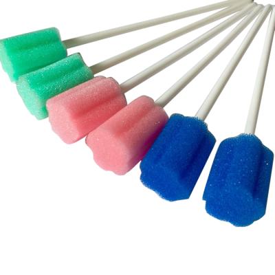 China Disposable Swab Oral Tooth Sponge Care Mouth Cleaning Swabs With Stick Sponge Head Remover Cleaning Swab for sale