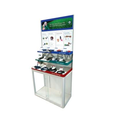 China Customized Style For You Custom Pet Shop Counter Design Dog CollarAccessories Display Showcase for sale