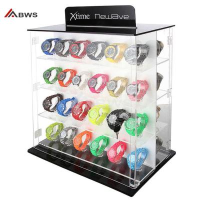 China Customized Style For You Best Shop Custom Acrylic Wrist Display Showcase Children's Wrist Watch Silicone Strap Display Stand for sale