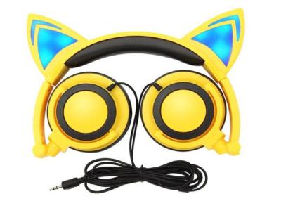 China high quality and cheap price Noise cancelling headphone Cool colorful led wired cat ear headphones for sale