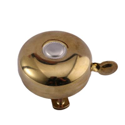 China Sturdy bicycle 90dB bell iron stell golden color bell 54/56/58 mm for sale