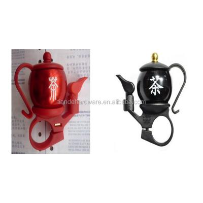 China Hot Sale Cangzhou Tiande Alloy Teapot Shape Bicycle Aluminum Bell/New Design Novelty Bicycle Bell /gift bell for sale