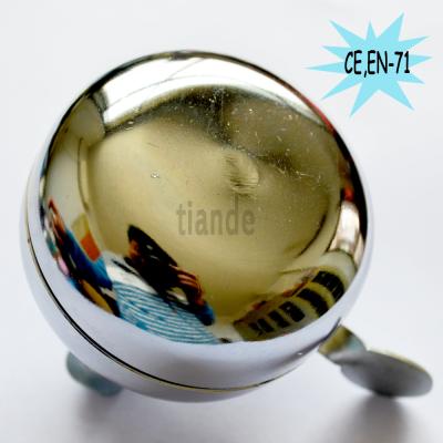 China Custom Idea Steel Horn Loud Ding Dong 80mm Steel Bicycle Bell / Bike Bell for sale