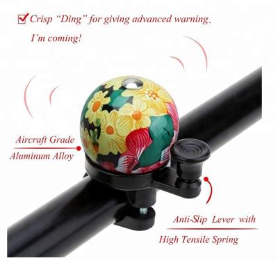 China Aluminum Unique Mini Flower Bicycle Bell and Horns for Adults Children Safety Bike Warning Bell Gift for sale