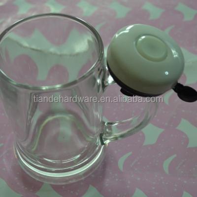 China Steel Funny Glass Beer Mug With Bell for sale