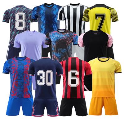 China 2022 Custom Logo Number Youth Soccer Jersey France UK Club Team Soccer Jerseys Men Football Uniform Kits for sale