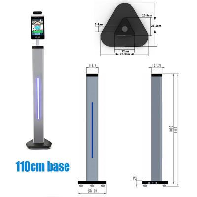 China Wireless Metal Body Temperature Scanner LCD Display Thermometer Face Recognition Temperature Measurement Wireless Camera Stand Metal Base for sale