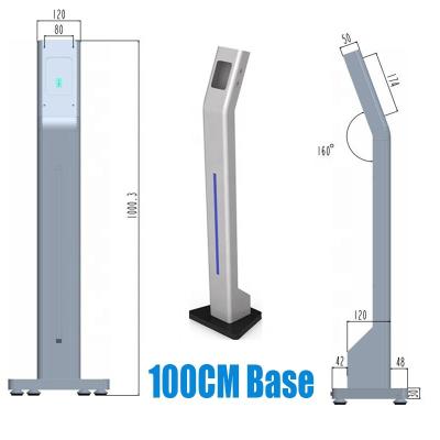 China Body Temperature Scanner LCD Display Thermometer Face Recognition Temperature Measurement Camera Stand Metal Base Slant Section 100cm 8 inch for sale