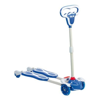 China Easy to Install BLM 2021 New Children's Scooter Tricycle Folding Pedal Wheel Pulley Toy Baby Trolley Scooter For Children for sale