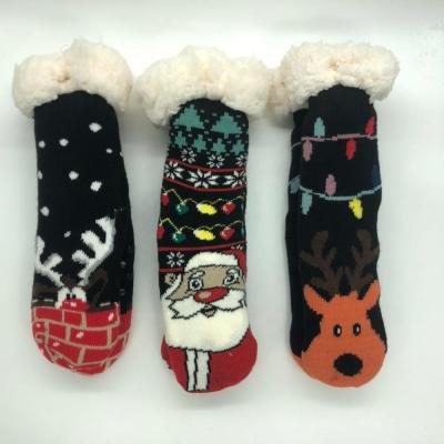 China 2022 New Style Christmas Kid Slipper Sock QUICK DRY Anti-skid Funny Animal Heads Warm Feet Winter Comfortable Liner Indoor Socks for sale