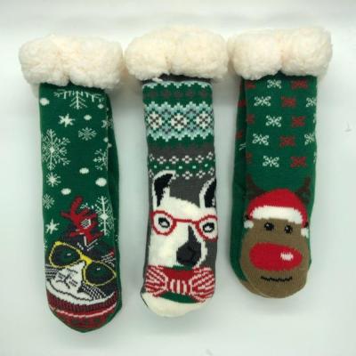 China Factory Christmas Hot Selling Gift QUICK DRY Animal Socks Carry On Warm Cotton Comfty Lining Knocks Indoor Socks Anti-Slip Kids for sale