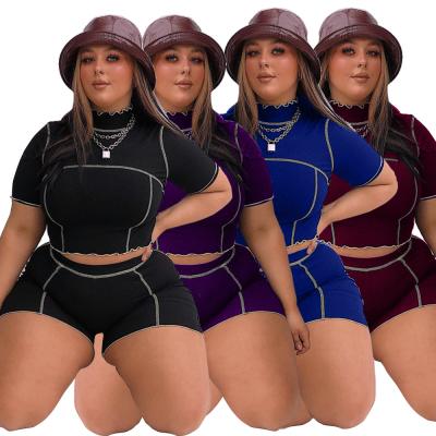 China QUICK DRY Buzz AT19172 Life 2 Piece Outfits Plus Size Women Set Girls Clothing Shorts Two Piece Set For Summer XL-4XL for sale