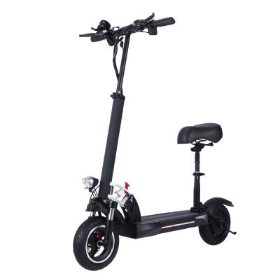 China 500W/800W 48V Unisex Wheel Two 10 Inch Kick Scooter With Suspension Dual Seat Brakes Foldable Adult Electric Scooter e Scooter for sale