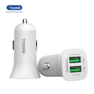 China Smart Match Fast Charging Car Charging Accessories Dual Usb Car Charger Adapter 2 Port 2.4a Smart Car Charger For I Phone Mobile Phone for sale